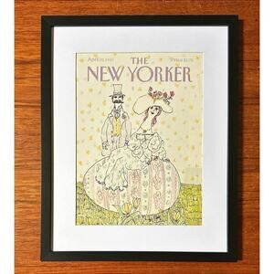 Framed 1987 The New Yorker April 20 Cover William Steig Victorian Couple
